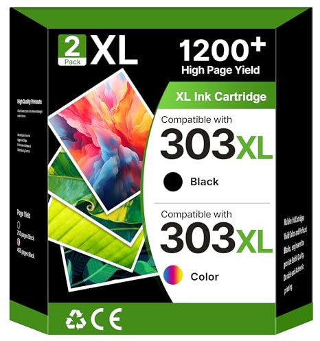 303XL Druckerpatronen Multipack Ersatz für HP 303 XL Patronen 303 HP303 Schwarz und Farbe für HP Envy Photo 6220 6230 6232 6234 7120 7130 7132 7134 7137 7820 7830 7832 Tango TangoX (2er Pack)