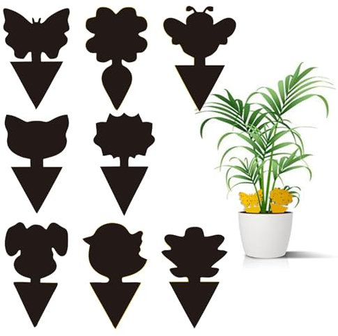 Belviorante Gelbsticker gegen Trauermücken 80 Stück, hochwirksame Klebefallen für Zimmerpflanzen, Blumenerde und Innenbereich. Schwarz, chemiefrei mit Langzeitwirkung.