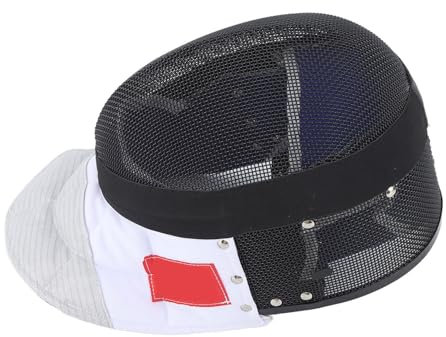 Kavolet Fechten Sport Maske, Premium-Aufpralls Chutz Zaun Helm mit Verdicktem Lätzchen, Metall Netz, Wasserdichtes Futter für die Tägliche Praxis und den Wettbewerb, Schwarz (S)