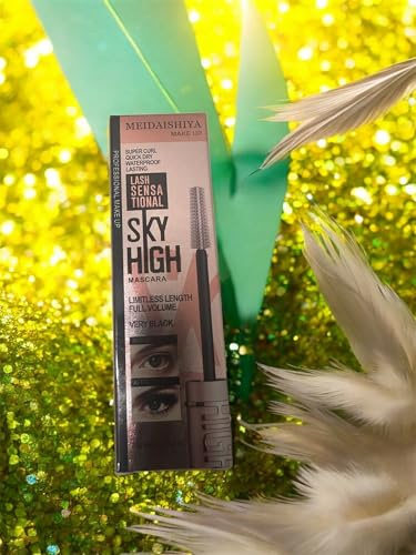 Medaishiya Professionelle Mascara Sky High, Super Curl, langlebig, schwarz