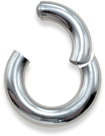 Sheffield Assay Office Bague à charnière en titane pour bijoux de corps 12 g 10 g 8 g 6 g 4 g 2 g, 2G (6.0mm) x 16mm (5/8), Titane, Pas de gemme