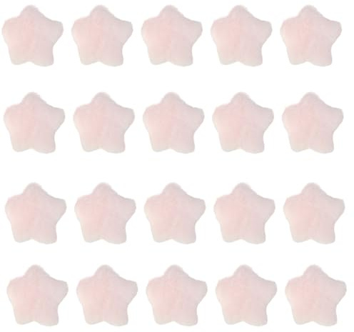 Handgefertigte Haarreifenapplikationen, Plüsch-Sterne, Set mit 20 Stück, für Stirnbänder, Schmuckherstellung, Handwerk, Haarspange, Nähen, Kleidungsapplikationen