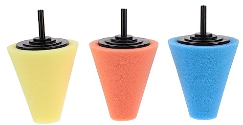 Amosfun 4 Set Tamponi Lucidatura Cono Per Ruote Auto Polishing Pad Per Trapano Elettrico Per Cerchioni E Dettagli Difficili Per Lucidatura Cera E Sigillatura Vernice 3 Pezzi * 4