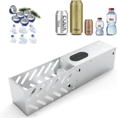 Electric Wall Mounted Can Crusher for Recycling Soda, Beer Cans and Plastic Bottles