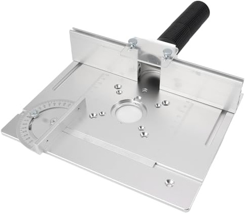 Kikumi Tavolo di Fresatura in Alluminio, Piastra di Inserimento, Tavolo da Banco per la Lavorazione del Legno, Piastra di Fresatura, Utensili per la Lavorazione del Legno, Fresatrice Regolabile