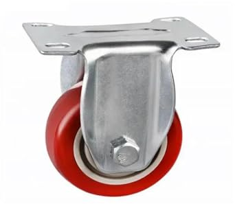 Ruota direzionale da 1 pezzo, ruota direzionale da 3 pollici, nucleo in plastica rosso a doppio albero, puleggia fissa media, ruota silenziosa in PVC