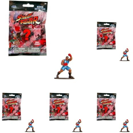 Jada Toys Street Fighter Figur (1x Mystery Figur in Blind Pack) - detaillierte Nano-Sammelfigur (4 cm), 1 von 13 Street Fighter Figuren aus Metall für Fans und Sammler ab 3 Jahre, Welle 1