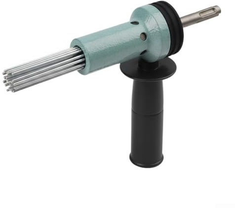 Elektrischer Hammer Zubehör Nadelentroster Adapter mit SDS-Schaft für Rostentfernung und Vorbereitung mit gehärteter Stahllegierung (grün)