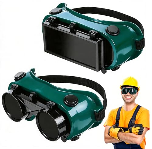 yolzhxe 2 Piezas Gafas Soldar, Antilátigo y Antichoque Gafas Soldadura | Gafa Protectoras Industria con Gafa Transparentes y Negras, para Trabajos de Soldadura y Reparaciones Domésticas