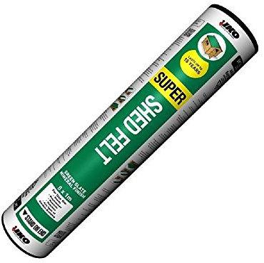 IKO Super Shed Felt | Green 8m x 1m | Garden Roofing Felt Bitumen Roof Sheet