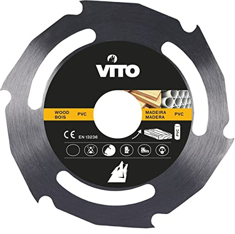 Disco taglio legno e PVC per smerigliatrice 115 mm Alesage 22.5 mm
