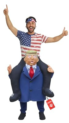Morph Disfraz Presidente, Disfraces a Hombros Adulto, Cosplay, Presidente Estados Unidos, Disfraz Carnaval Halloween