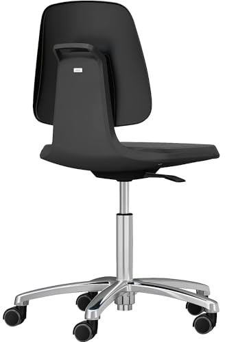 bimos | Arbeitsdrehstuhl LABSIT | Fünffuß mit Rollen, Sitz mit Kunstlederbezug, anthrazit