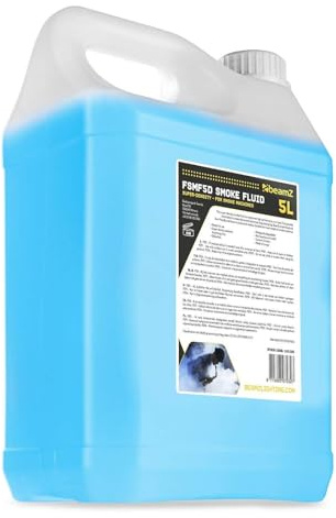 BeamZ Nebelfluid 5 Liter - Universelles wasserbasiertes und sicheres, ultrakonzentriertes Nebelfluid | 5 l Rauchflüssigkeit mit gleichmäßiger Produktion, kompatibel mit Rauchmaschinen für Veranstaltungen