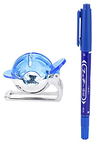 Keenso Golfball-Marker, 3 Farben, Linienmarker für Golfballlinie, Ausrichtungswerkzeug mit Stift und Zubehör