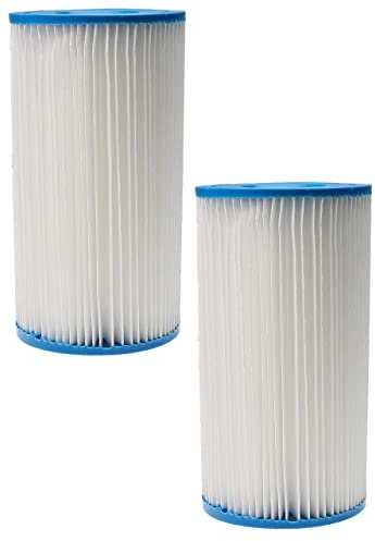vhbw 2X Filterkartusche kompatibel mit Intex EasyPool Swimmingpool, Filterpumpe - Wasserfilter, Blau, Weiß