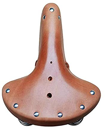 Leder Braun Fahrradkissen Doppelfeder Retro Sitz Sattel Vordersitzmatte Für Fahrrad Fahrradzubehör Für Rennrad