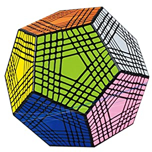 SDFK Megaminx Geschwindigkeitswürfel Dodecaheder Puzzle Spielzeug Schwarzer Aufkleber, 3D Puzzle Spielzeug Kinder Weihnachtsgeburtstagsgeschenk,9 * 9 Cube