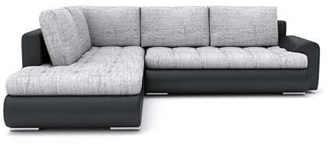Ecksofa Tokio V mit Schlaffunktion! Best ECKSOFA! Eckcouch mit Bettkasten! Best! (LAWA 09 + Soft 11 Links), 200x75x230