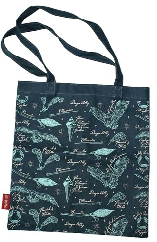 Harry Potter Shopper Tote Diagon Alley Wiederverwendbare Taschen Zubehör, blau
