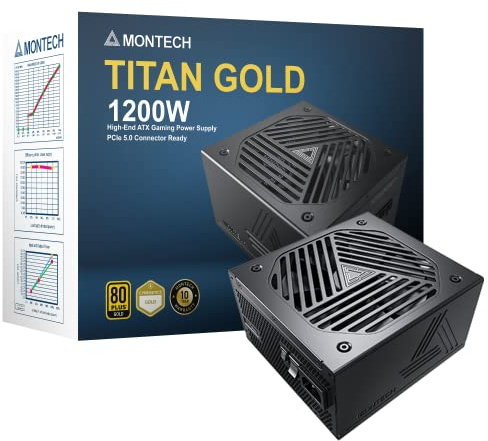 Montech Titan 1200W - 80 Plus & Cybenetics Gold, Modular, PCIe 5.0-1200 Watt