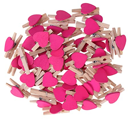 Alipis Mollettine in Legno a Cuore 100 Pezzi per Foto e Cartellini