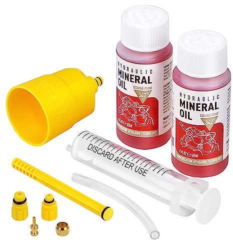 Yiezio Bremsenentlüftungskit für Shimano Hydraulikbremsen, Bremsflüssigkeitswechsel Hydraulik-Kits, inkl. Hochleistungs-Bremsflüssigkeit Mineralöl 120ml
