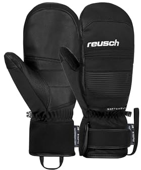 Reusch Ski-Fäustlinge Herren & Damen |sehr warm, wasserdicht & atmungsaktiv | mit Wollfutter & Ziegenlederinnenhand, Premium Winterhandschuhe für Ski & Piste, Größe 6,5-11, Andy R-TEX XT Mitten