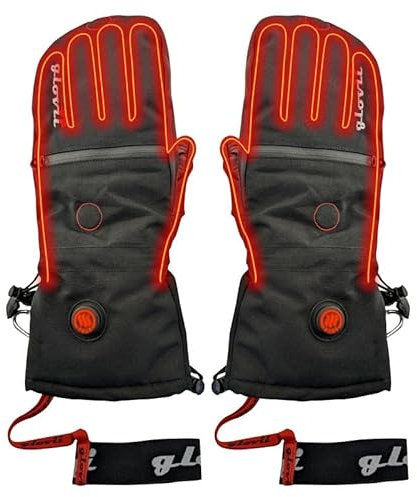Universella 2-i-1 uppvärmda handskfoder med isolerat lock, set med förvaringsfodral och batteri (L)