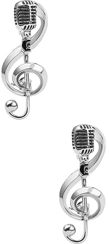 PACKOVE 2stücke Musiknoten Mikrofon Brosche Für Damen Stilvolle Anstecknadel Mit Kreativem Design Für Partys Konzerte Und Besondere Anlässe Vielseitig Tragbar Kleidung Und Accessoires