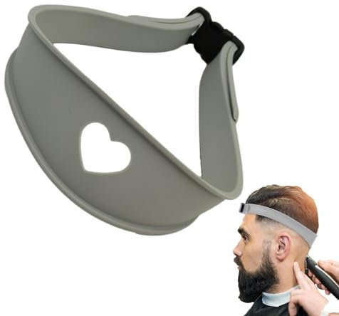 Generic Modelli per scollatura per rasatura, strumento per modellare l'attaccatura dei capelli, fasce curve regolabili in silicone per parrucchieri e fai da te a casa