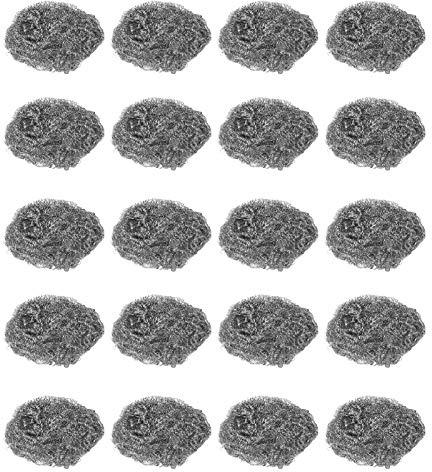 Gavigain 30 PCS Edelstahl-Reinigungskugeln,Utensilienschrubber Metall Scheuerschwämme Kugeln für Topf Pfanne Kochgeschirr Reiniger Küche Bad