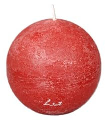 Rasteli Luz Your Senses Kerze – Kugelkerze Rot-Antik Rot D 10 cm pro 2 Stück