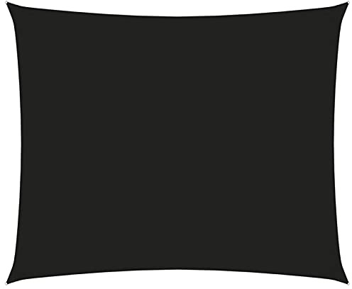 Cizuho Parasole a Vela Oxford Rettangolare 4x5 m Nero,Tenda a Vela Impermeabile Rettangolare Vela Ombreggiante Parasole Protezione Raggi UV per Esterno Giardino terrazza