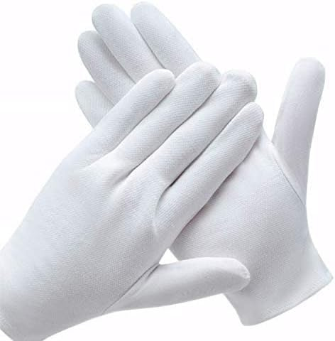 Dynozim weiße Baumwollhandschuhe für trockene Hände, SPA-Handschuhe