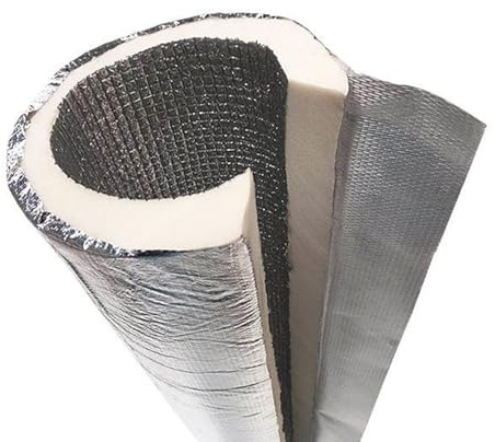 Isolierschlauch Aluminiumfolien Rohrisolierung Rohr, Schlauch Rohrdämmung Schaumstoff, ID 22 27 32 43 52 65 76 90 114 133 Mm, 950 Mm Länge, 15/20 Mm Wandstärke(ID114mmxWall20mmx95cm)