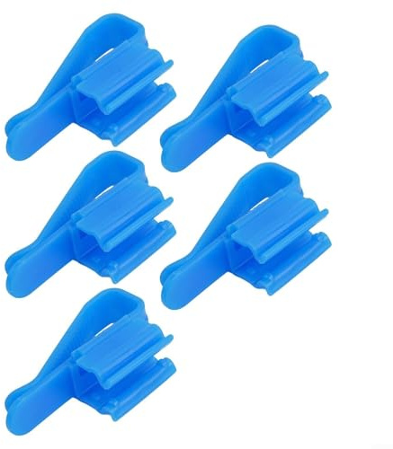 5Pcs Fish Tank Hose Holder Clamp 8-16mm ABS Fish Tank Mounting Clip for Water Pipe (Blue)