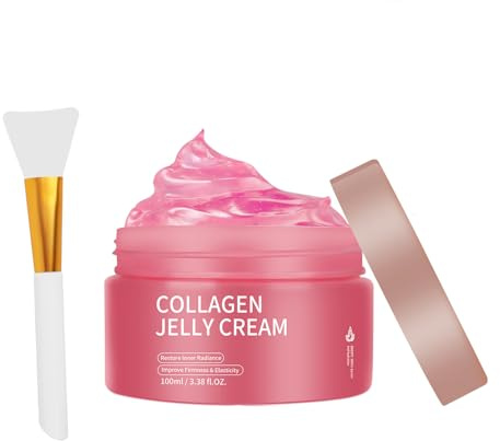 Collagen Jelly Cream,Collagen Night Wrapping Mask, Collagen Creme für Gesicht, Feuchtigkeitsspendende Kollagenmaske, Collagen Creme für Gesicht Anti-Aging, für die Hautpflege aller Hauttypen