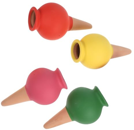 Toyvian 4pièces Globes Arrosage Automatique pour Plantes Accessoires Céramique Systèmes Arrosage pour Pot Arroseurs Compacts pour Intérieur Extérieur