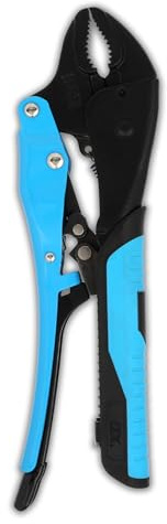 OX Tools Auto Adjust Locking Pliers 10-Inch – Curve Jaw, Soft Grip Handle, Quick Release, Heavy-Duty Adjustable Clamp for Pipe & Metal