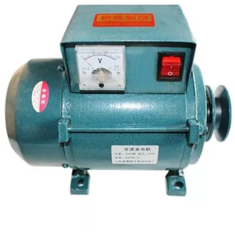qudkdhs Generador AG sin escobillas, 7000 W, 220 V, pequeño generador, Motor de Gasolina de Alambre de Cobre Puro, imán Permanente, Correa sin escobillas, Motor diésel, generador de iluminación