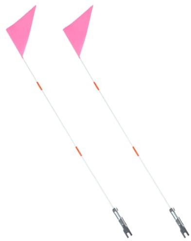 KONTONTY 2 Stück Kinderfahrrad Sicherheitsfahne mit Fiberglas Mast Pinke Fahrradfahne für Kleine Fahrräder Robust und Windbeständig Einfach Montierbar Fahrradzubehör für Dreiräder