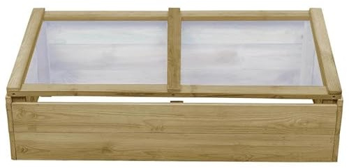 Serra in legno di pino impregnato e PVC, 100 x 50 x 35 cm, ideale per giardino, balcone o terrazza, durevole e resistente alle intemperie, soluzione perfetta per la coltivazione di piante