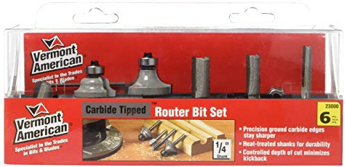 Vermont American 23000 Heißklebestifte Router Bit Set, silber