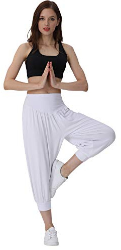 Hoerev Super Mou Modal Spandex Harem Yoga Pilates Femmes Capri Pantalon