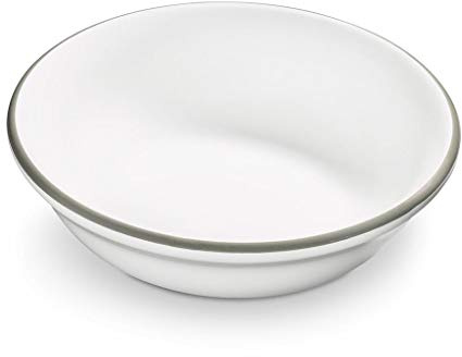 GMUNDNER KERAMIK Cereal Bowl Small Capacity 0.2 Litres Grey Rim Crockery Handmade in Austria