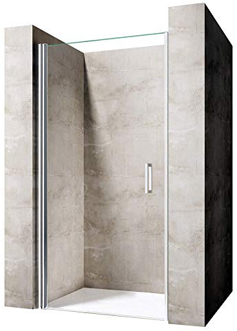 Durovin Bathrooms 700mm Shower Door with Frameless Pivot Hinge Style - Reversible Shower Enclosure Door Bathroom Shower Cubicle - 6mm Thick Safety Glass