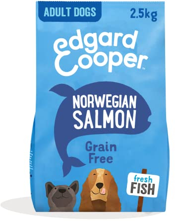 Edgard & Cooper Frischer Norwegischer Salmon 2.5kg, Trockenfutter für ausgewachsene Hunde, getreidefrei, verpackt mit frischem Fleisch