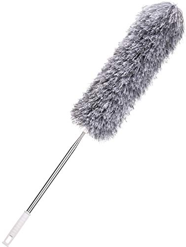 ZSHYP Plumeau PoussièRe Telescopique, Perche D’Extension Plumeaux DéPoussiéRant Lavable Microfibre Parfait pour Éliminer La Poussière chez Vous Ou dans Votre Voiture