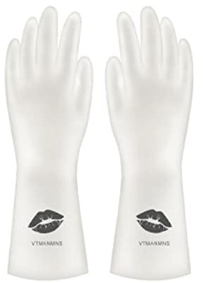 NIAN, 1 par de Guantes para Lavar Platos de látex de Goma Impermeables para Mujer, Cocina, Limpieza Duradera, tareas domésticas, Herramientas para Lavar Platos
